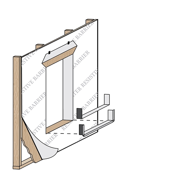 New Construction installation for Steady Set with Before Building Wrap - step 1