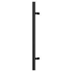 matte black pivot door tubular round offset handle