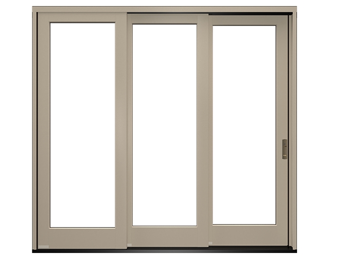 Multi Slide Patio Doors Pella, Three Panel Sliding Glass Door Installation