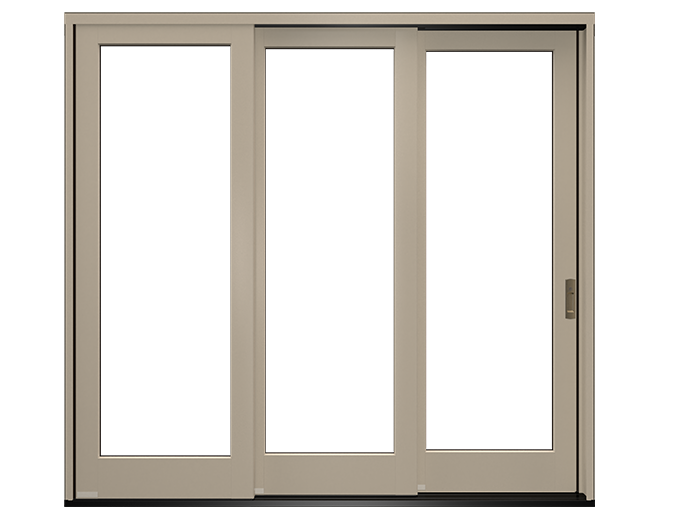 reserve traditional multi-slide patio door exterior with a tan finish