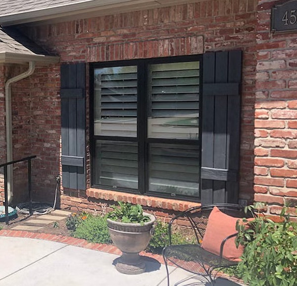 oklahoma windows black shutters new replacement
