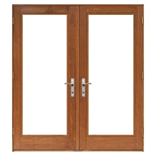 lifestyle hinged patio door with no grilles