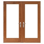 lifestyle hinged patio door with no grilles