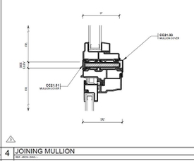 The Rose horizontal mullion window drawing.