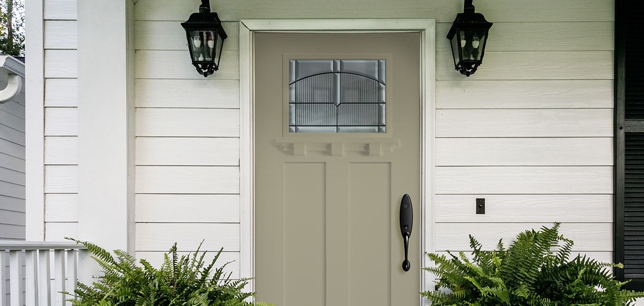 new craftsman pella entry door from outside