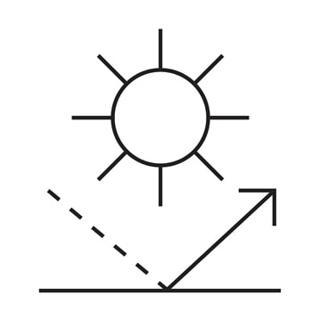 drawing sun defense low-e glass icon