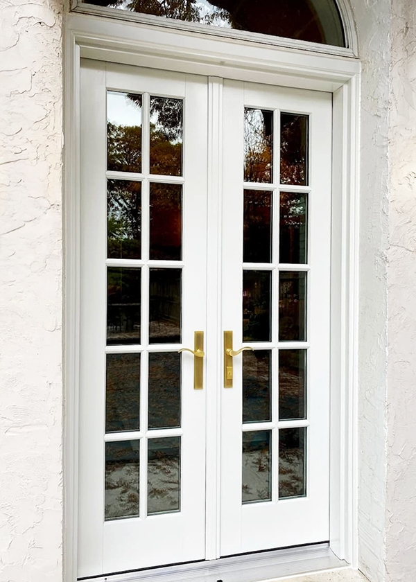 Newly installed Pella french doors on Cleveland home.