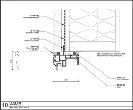 St. Paul Plaza Encompass window jamb drawing.
