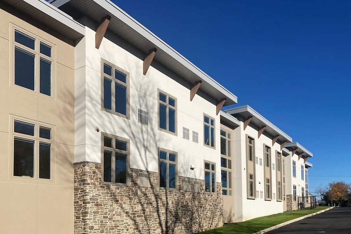Warrington senior living facility with newly installed casement windows.