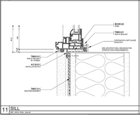St. Paul Plaza Encompass window sill drawing.
