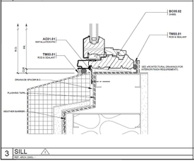 St. Paul Plaza Architect Series window sill drawing.