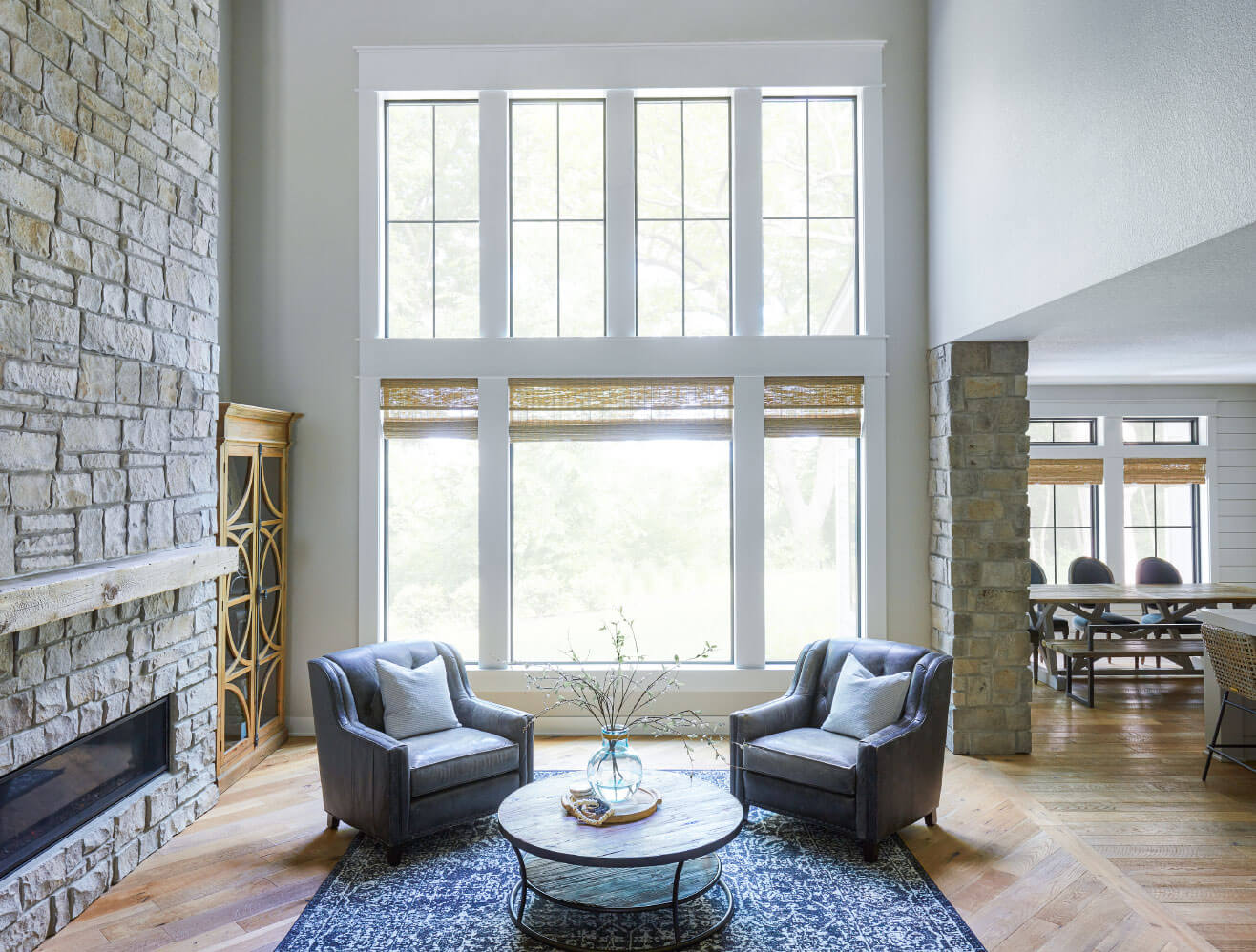 big windows in a living area