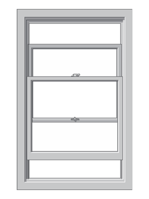 Illustration of a double-hung window