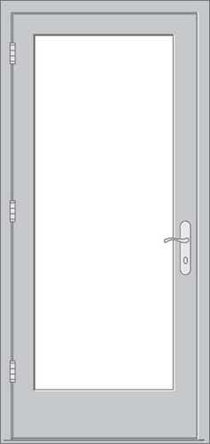 single panel hinged door