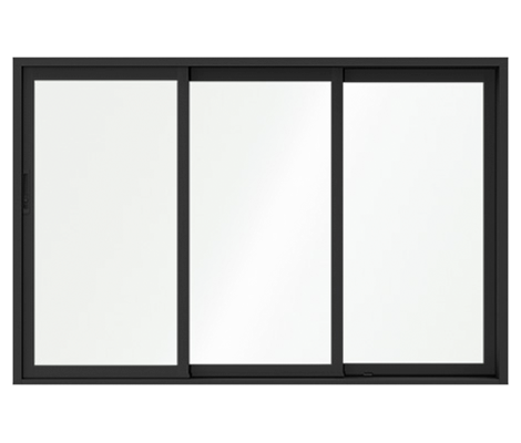 A large black pass-through window illustration with the background removed.
