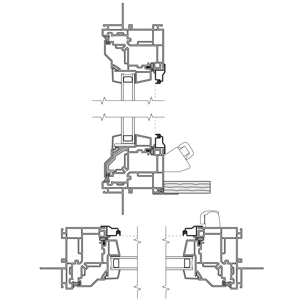 250 casement window cross section