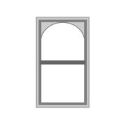 rectangle with springline glass double-hung special shape window