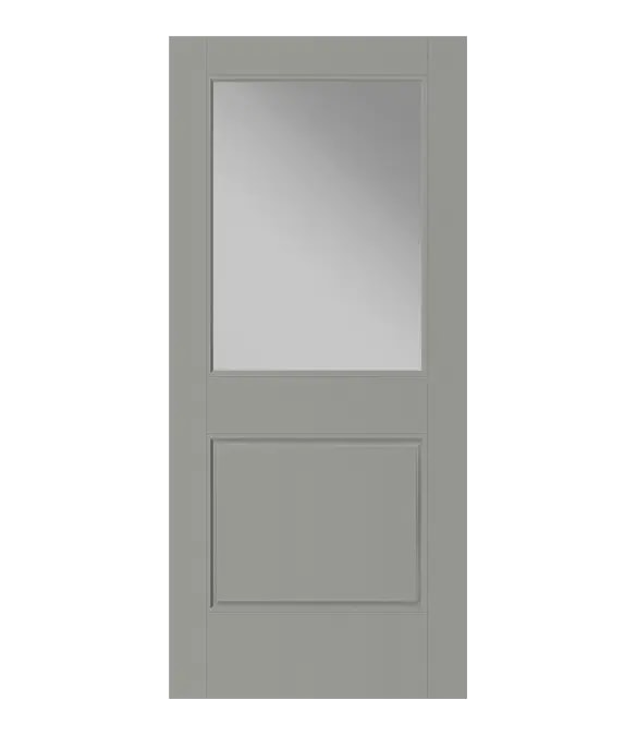 Pella® Fiberglass Entry Doors Fiberglass Flush Glazed 1/2 Light Entry Door