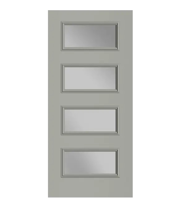 Pella® Fiberglass Entry Doors Fiberglass 4 Light Equal Entry Door