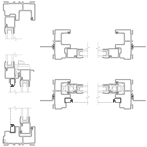 cross section drawings for impervia single-hung windows