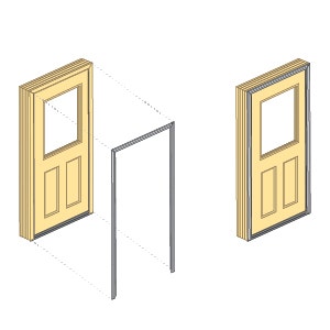 Image instructions for how to install entry doors