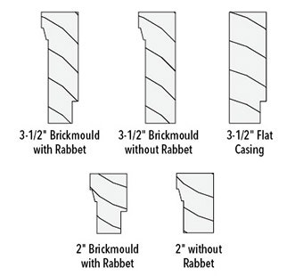 trim profiles for wood brickmould installation