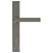 Satin Nickel sliding door interior handle in matte black satin nickel