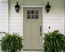 Pella® Fiberglass Entry Doors Fiberglass Craftsman Light