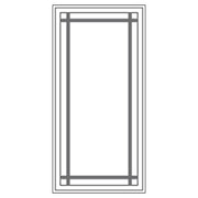 9-Lite Prairie casement illustration with 9-lite prairie grilles