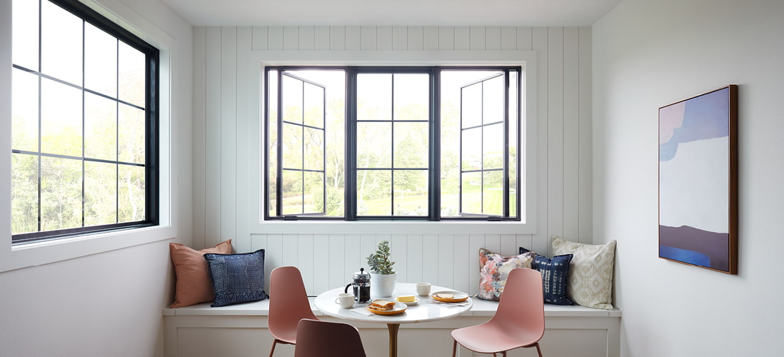 lifestyle series fixed window surrounded by two casement windows