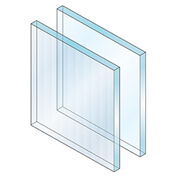 an illustration of reeded glass etching