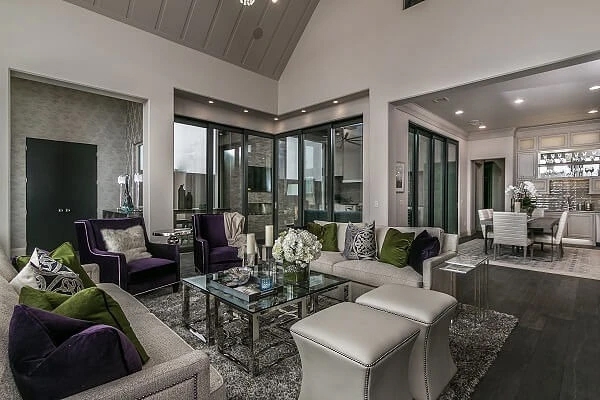 Amarillo home living room with fiberglass.