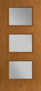 Pella® Fiberglass Entry Doors 3 Light Equal