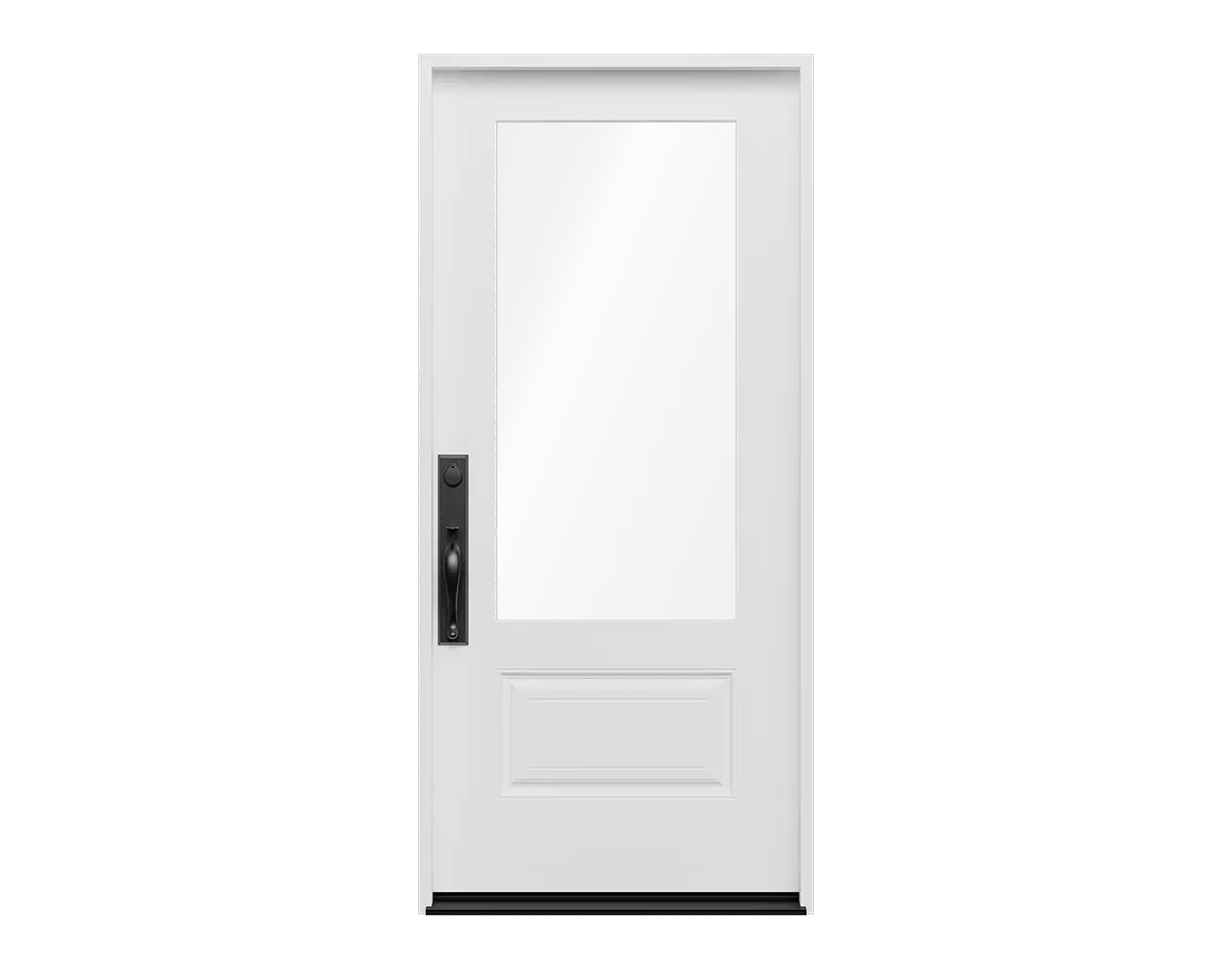 Flush Glazed 3/4 Light