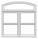 hung window combination arch head over 2 hung windows