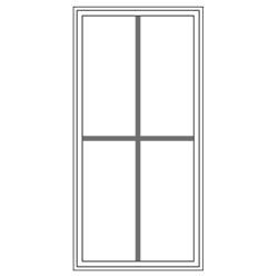 An illustration of a window that has custom grilles