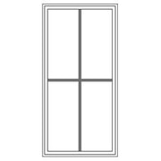 Custom An illustration of a window that has custom grilles