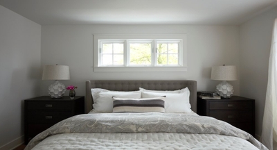 high windows in bedroom