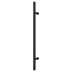 rustic bronze pivot door boulder round offset handle