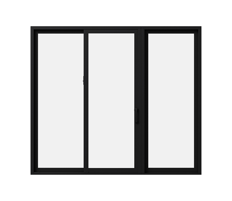 3-panel Pella Impervia fiberglass sliding door