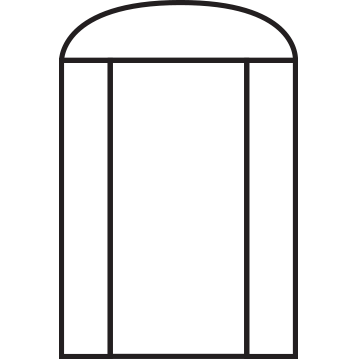 illustration of an entry door with elliptical transom
