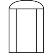 illustration of an entry door with elliptical transom