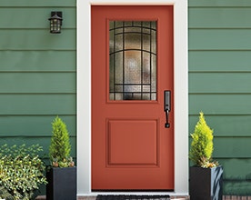 Pella® Fiberglass Entry Doors Fiberglass 1/2 Light 1 Panel