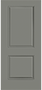 a white steel 6-panel entry door