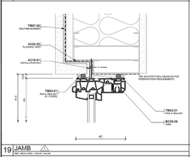St. Paul Plaza window jamb drawing.