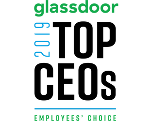 Top CEO award for 2019 by Glassdoor in a square shape