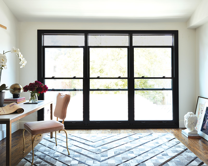 Black Windows with White Interior | Four Generations One Roof