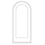 full springline shape for a reserve traditional hinged door