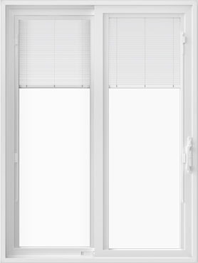 250 series sliding patio door with blinds between-the-glass