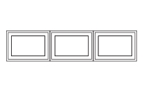 awning window combination 3-wide
